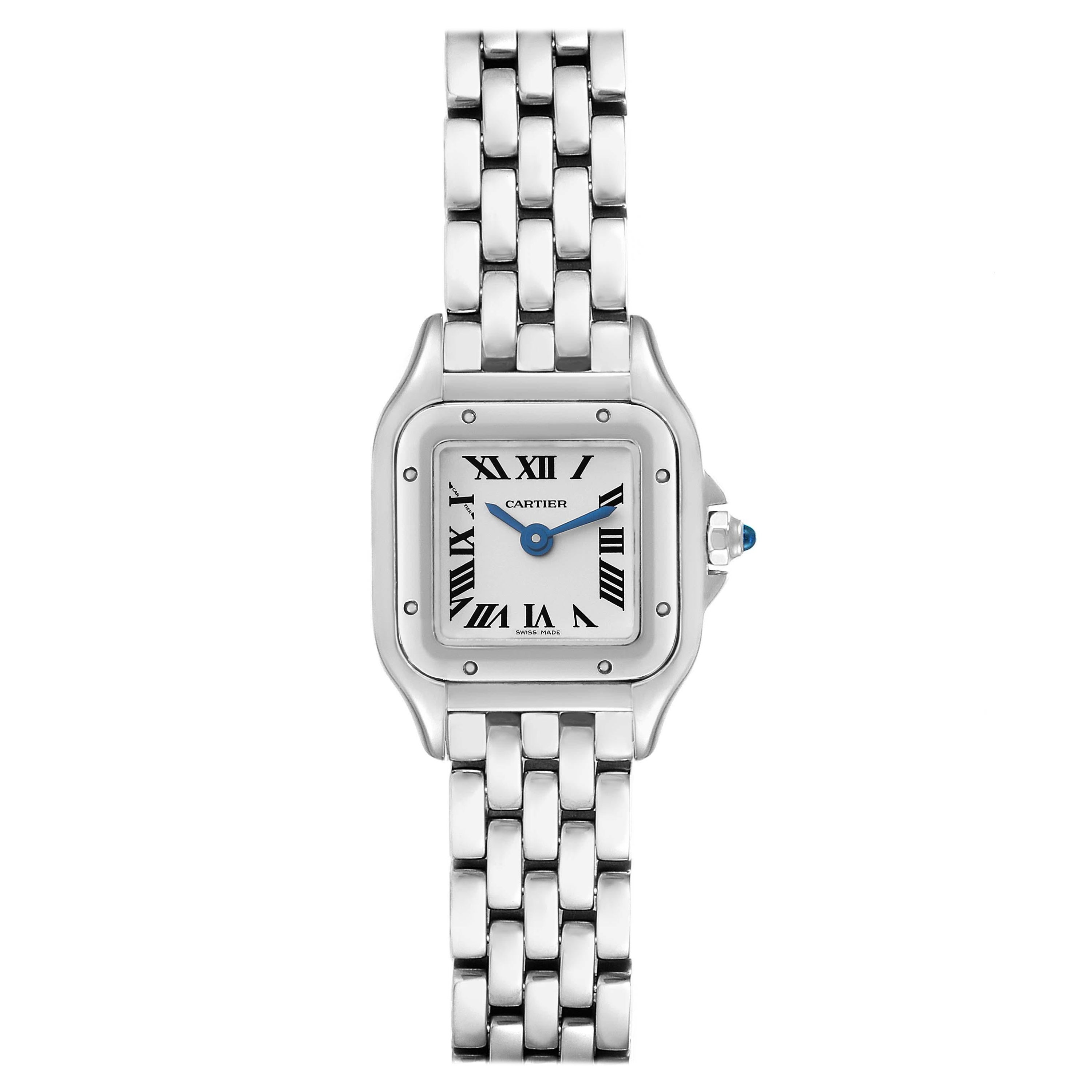 Cartier Panthere Mini Stainless Steel Ladies Watch WSPN0019 Box Card For Sale
