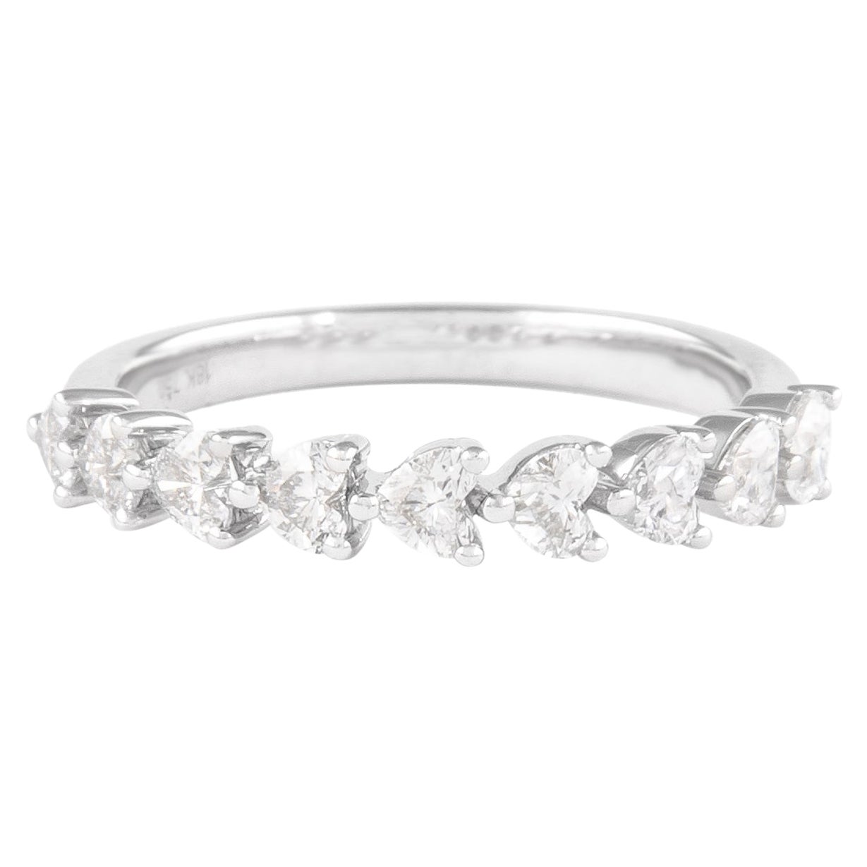 Alexander Beverly Hills 0,74 Karat Herz-Diamant D-F VVS2/VS1 Halb-Eternity-Ring 
