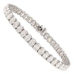 Alexander Beverly Hills Bracciale Tennis con Diamanti Taglio Ovale 13,65ct Oro Bianco 18k