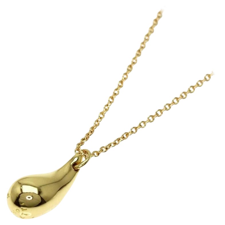 TIFFANY & Co. Elsa Peretti 18K Gold Teardrop-Anhänger Halskette 