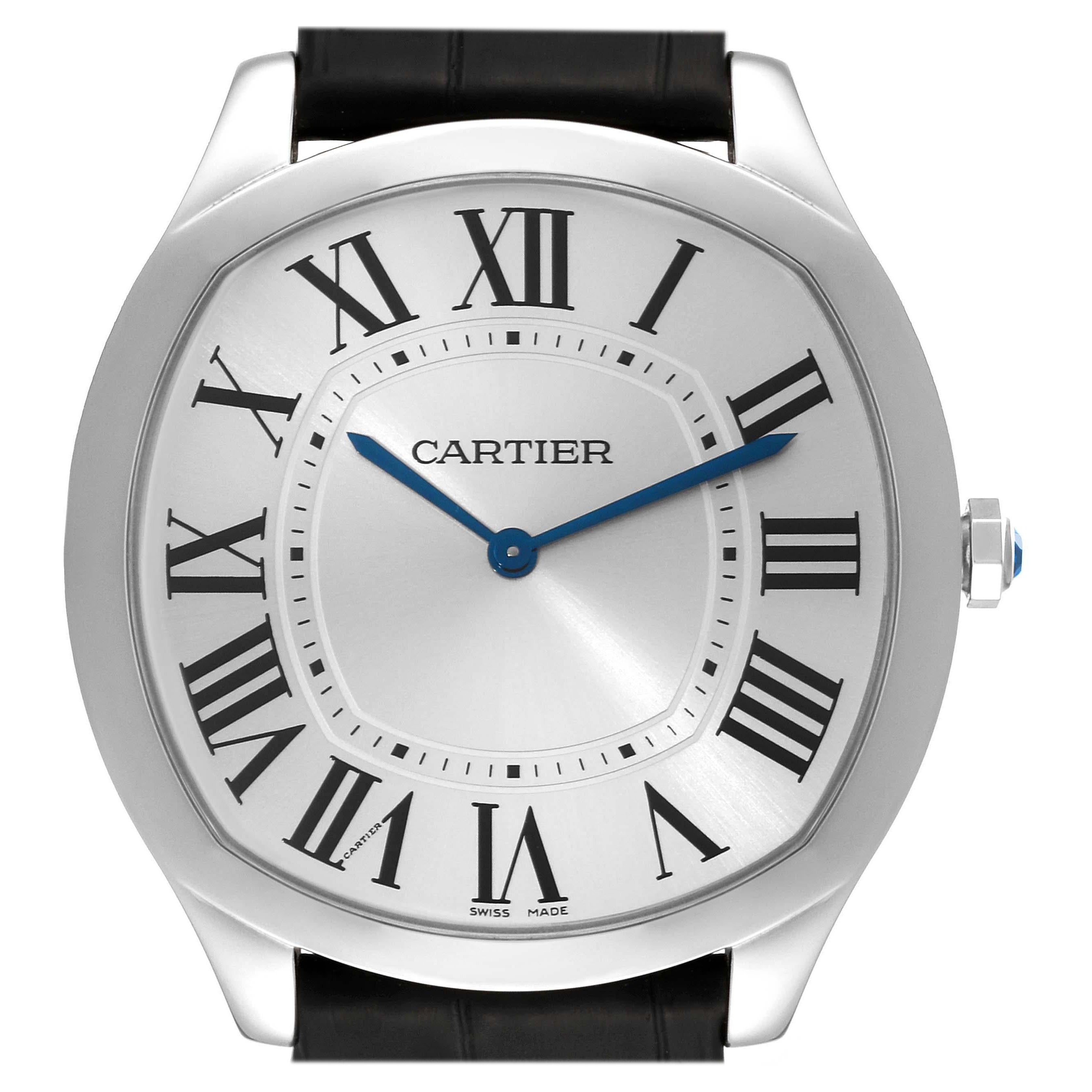 Cartier Drive Extra Flat Steel Mens Watch WSNM0011 Box Papers
