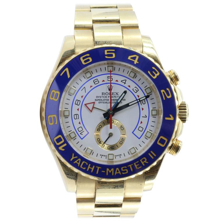 Rolex Yellow Gold Yacht Master II Oyster White Dial Automatic ...