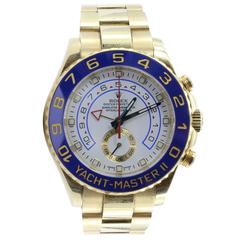 Rolex Yellow Gold Yacht Master II Oyster White Dial Automatic Wristwatch