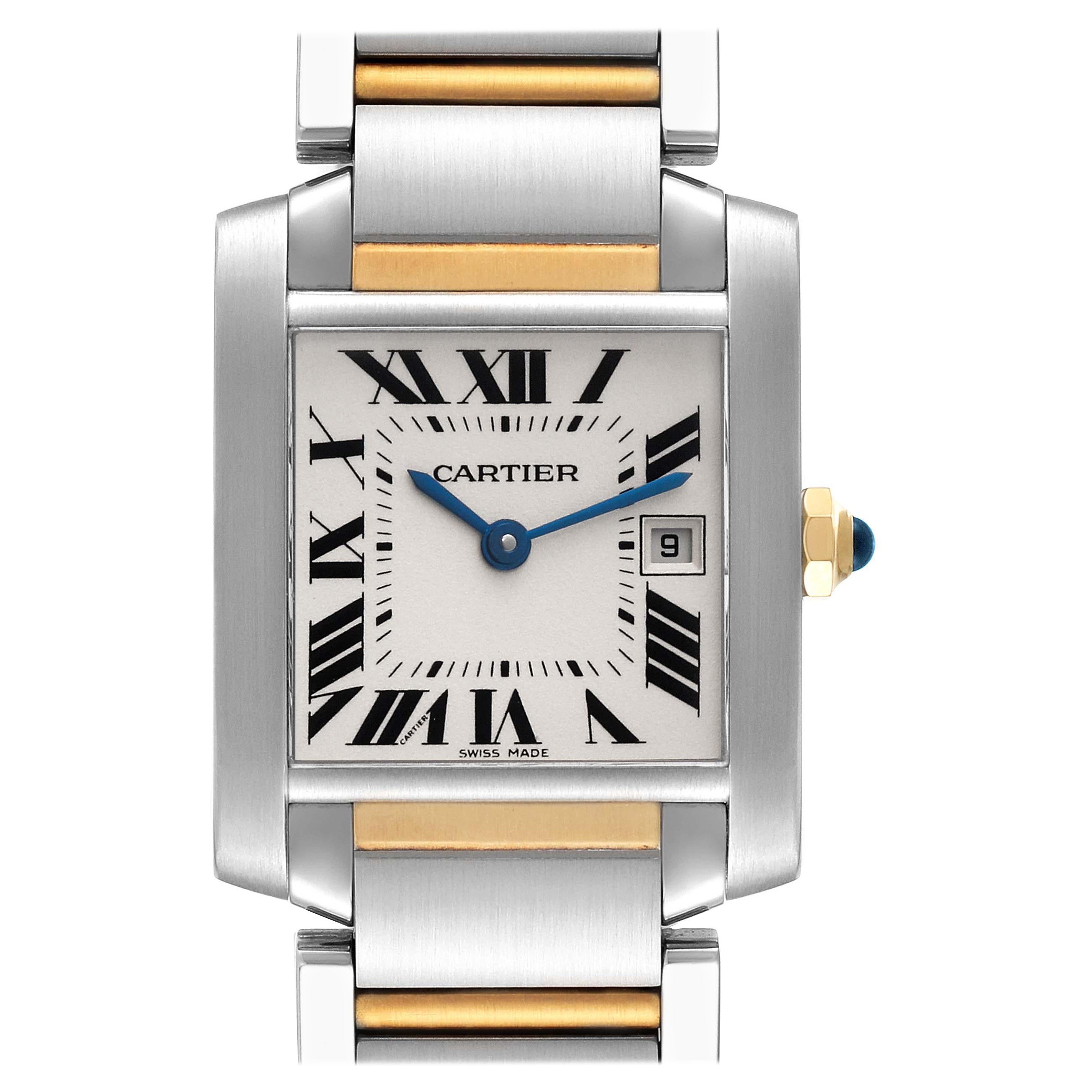 Cartier: Gelbgold-Damenuhr W51012Q4, Tank Francaise, Midsize