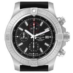 Breitling Aeromarine Super Avenger Black Dial Steel Mens Watch A13375