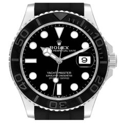 Rolex Yachtmaster White Gold Oysterflex Bracelet Mens Watch 226659 Box Card