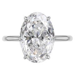  Exceptionnelle bague avec diamant ovale certifié GIA de 3,00 carats 