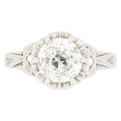 Art Deco 1.70ct Diamond Solitaire Ring, c.1920s