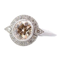  1, 78 carats NR/P1 diamond ring in platinum