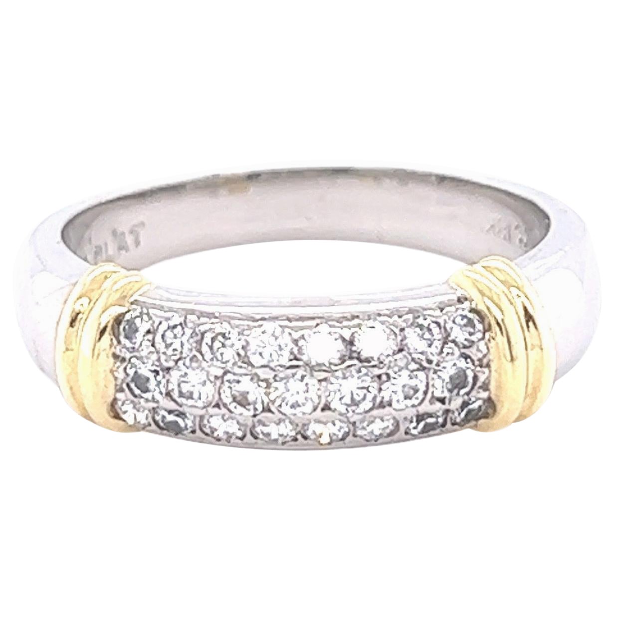 0.60 Carat Diamond Platinum 18K Wedding Band