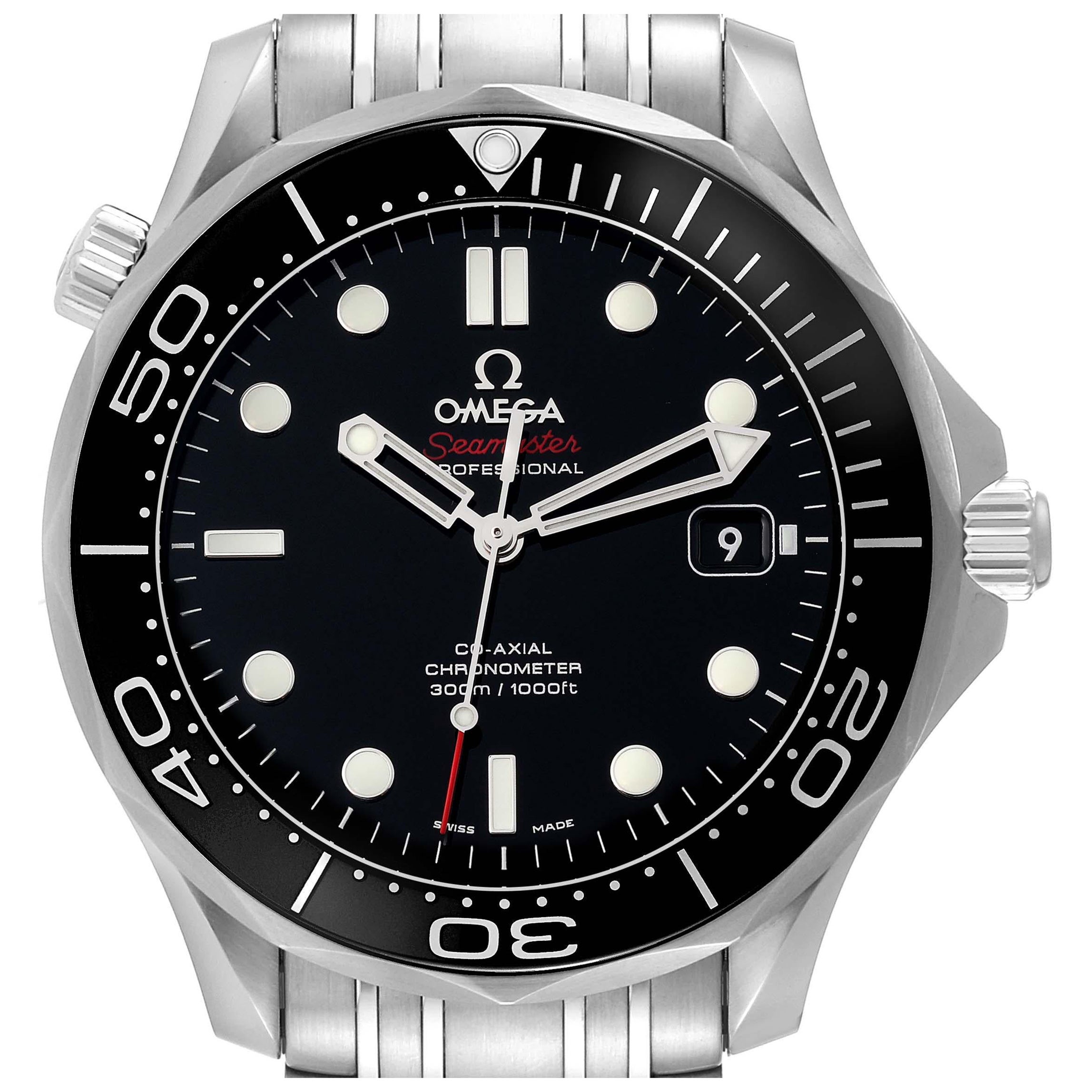 Omega Seamaster Diver 300M Steel Mens Watch 212.30.41.20.01.003 Box Card For Sale