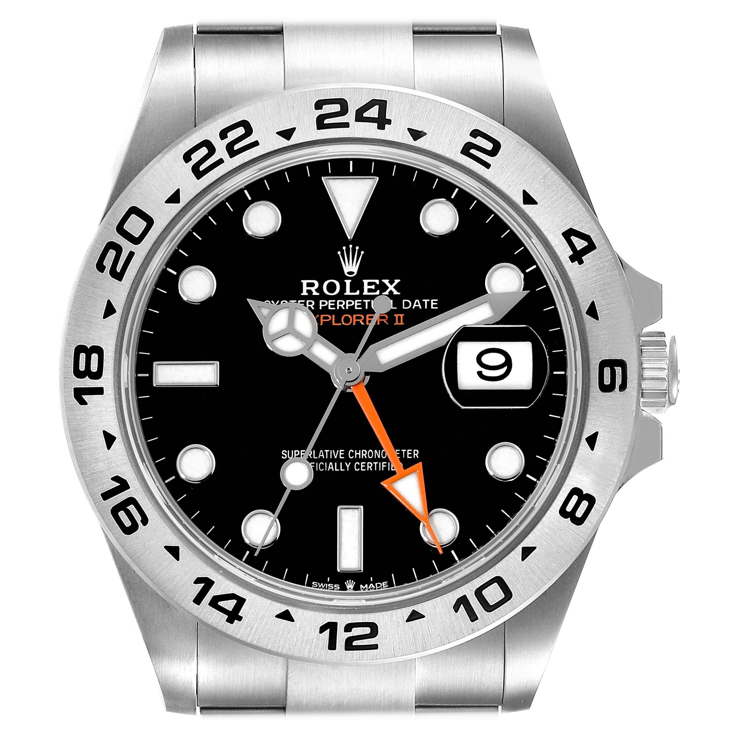 Rolex Explorer II 42mm Black Dial Steel Mens Watch 226570
