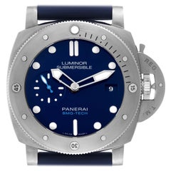 Panerai Submersible BMG-TECH Blue Dial Mens Watch PAM00692 Box Papers
