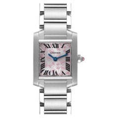 Reloj Cartier Tank Francaise Pink Double C Decor Edición Limitada Acero Mujer