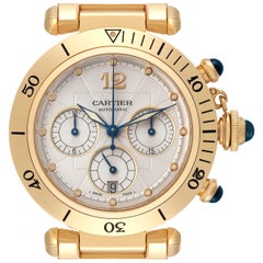 Cartier Pasha Chronograph Yellow Gold Mens Watch 2111