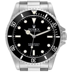 Used Rolex Submariner No Date 40mm 2 Liner Steel Mens Watch 14060 Box Papers