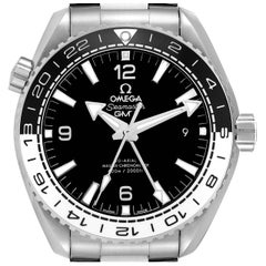 Used Omega Seamaster Planet Ocean GMT Steel Mens Watch 215.30.44.22.01.001 Box Card
