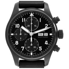 Used IWC Pilot Chronograph Tribute to 3705 Limited Edition Ceratanium Mens Watch