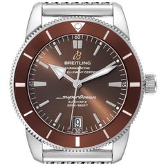 Breitling Superocean Heritage II 42 Brown Dial Stahl Herrenuhr AB2010 Box Karte