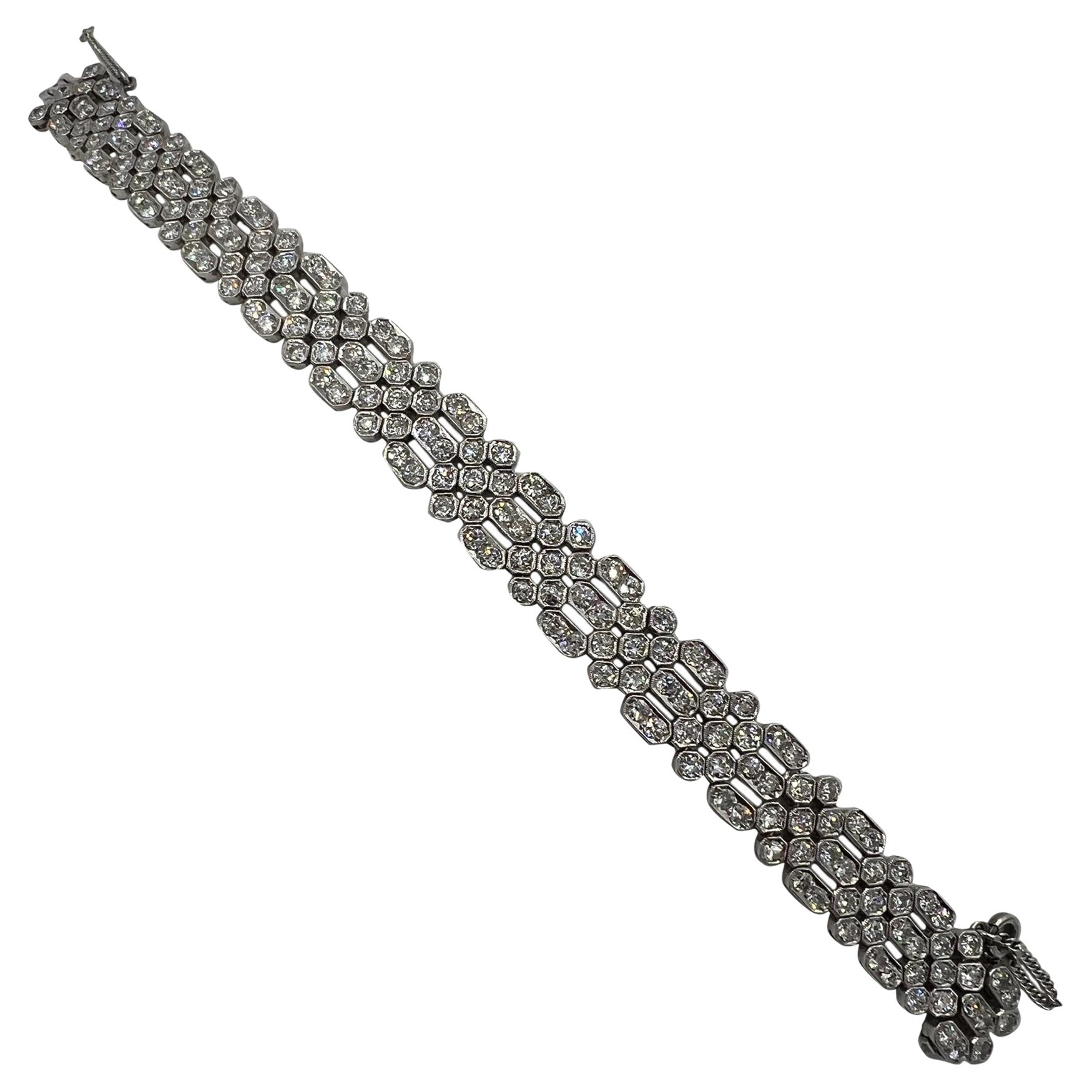 Art Deco Diamond Platinum Bracelet 