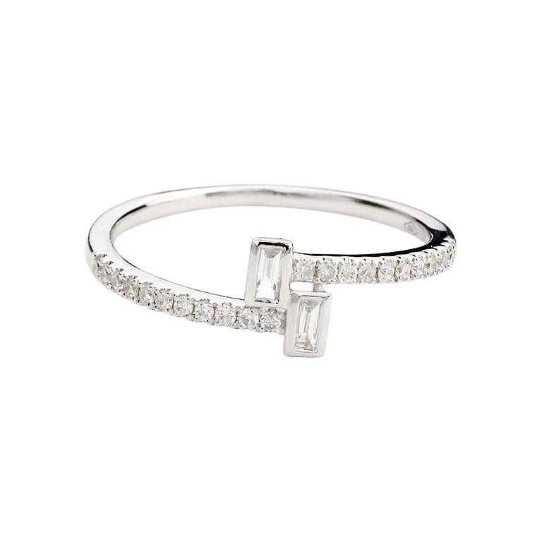 For Sale:  Diamond Baguette-2 Twin-TD Ring