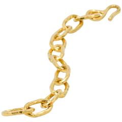 Vintage Jean Mahie Large Gold Cadene Link Bracelet