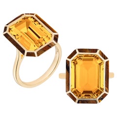 Goshwara Citrine and Tiger's Eye Cocktail Ring