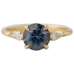 GIA Certified 1.65 Ct. Rare Color-Change Unheated Montana Sapphire Diamond Ring