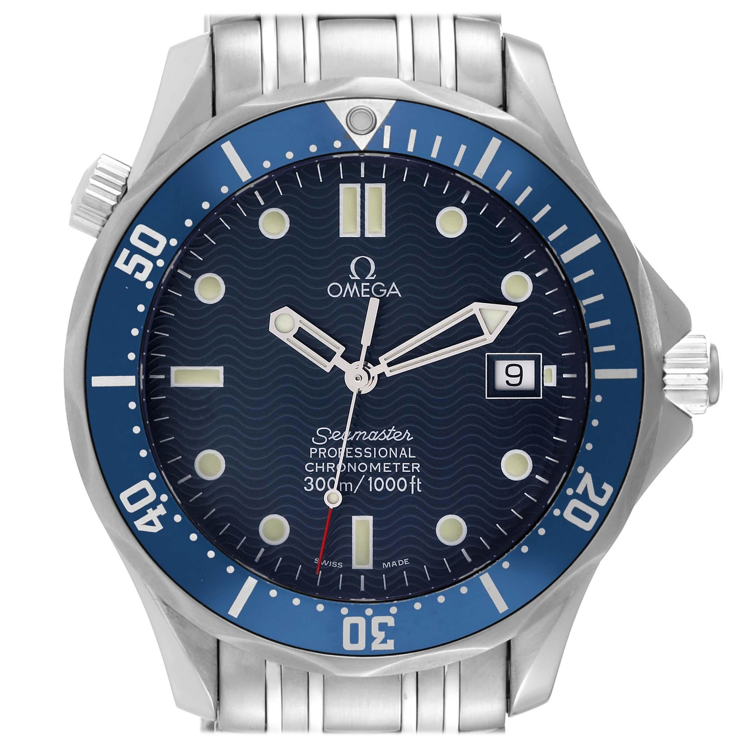 Omega Seamaster Diver 300mm Blaues Zifferblatt Stahl-Herrenuhr 2531.80,00