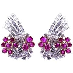 Ruby and Diamond Earrings 12