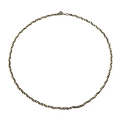 Tiffany & Co. Sterling Silver 18K Yellow Gold Twisted Rope Necklace #16849