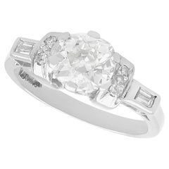 Antique 1.26Ct Diamond and Platinum Solitaire Engagement Ring Circa 1930