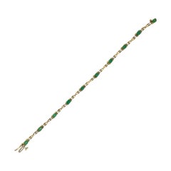 Emerald and Diamond Link Bracelet