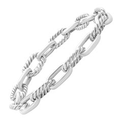 David Yurman Sterling Silver Oval Cable Link Bracelet