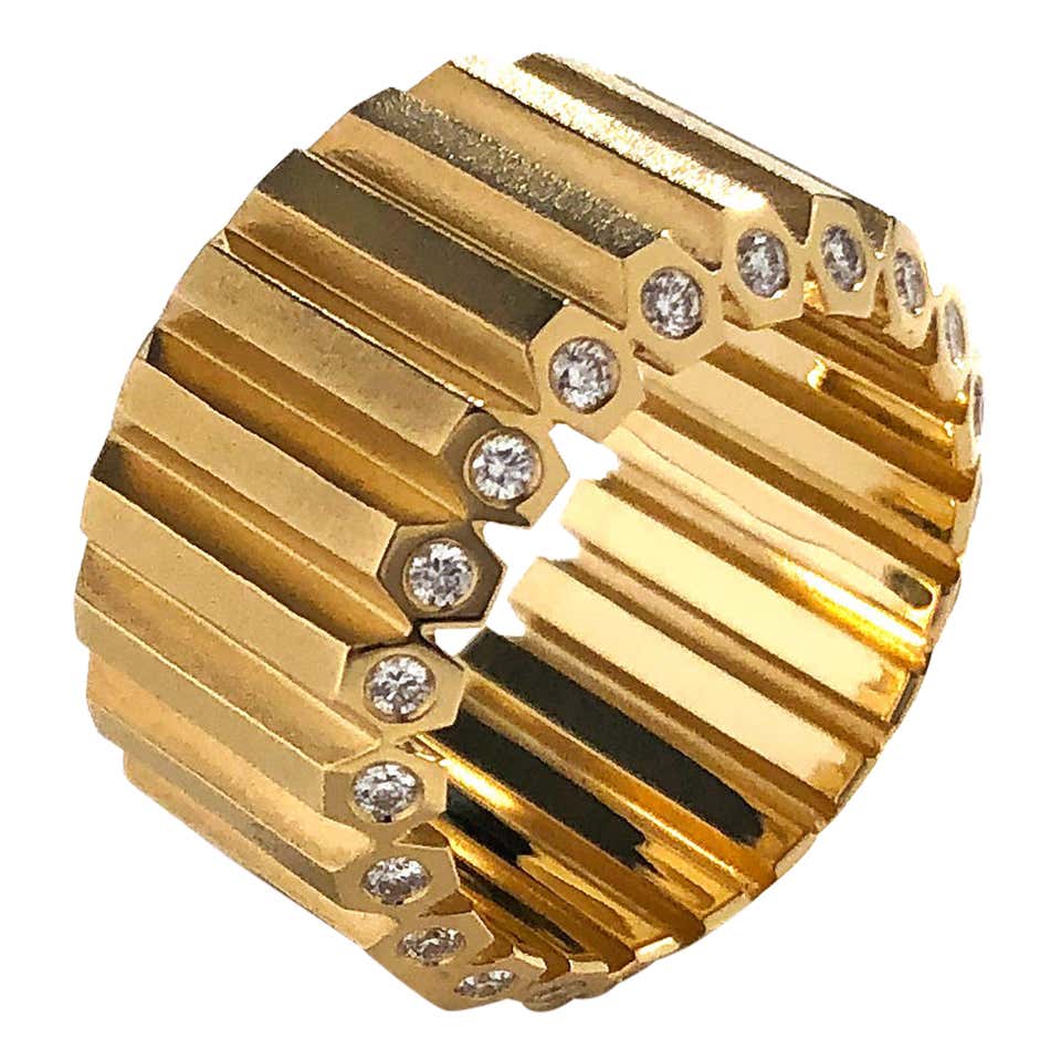 Customizable Geoffrey Good Frequency Ring in 18k Yellow Gold or ...