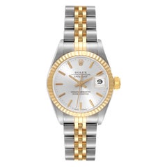 Vintage Rolex Datejust Silver Dial Steel Yellow Gold Ladies Watch 69173