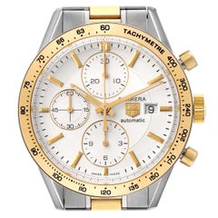 Tag Heuer Carrera Steel Yellow Gold Chronograph Mens Watch CV2050 Box Card