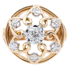 Vintage Ring Yellow Gold Diamond