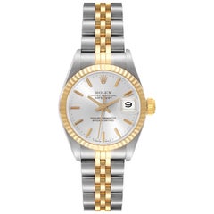 Vintage Rolex Datejust Silver Dial Steel Yellow Gold Ladies Watch 69173