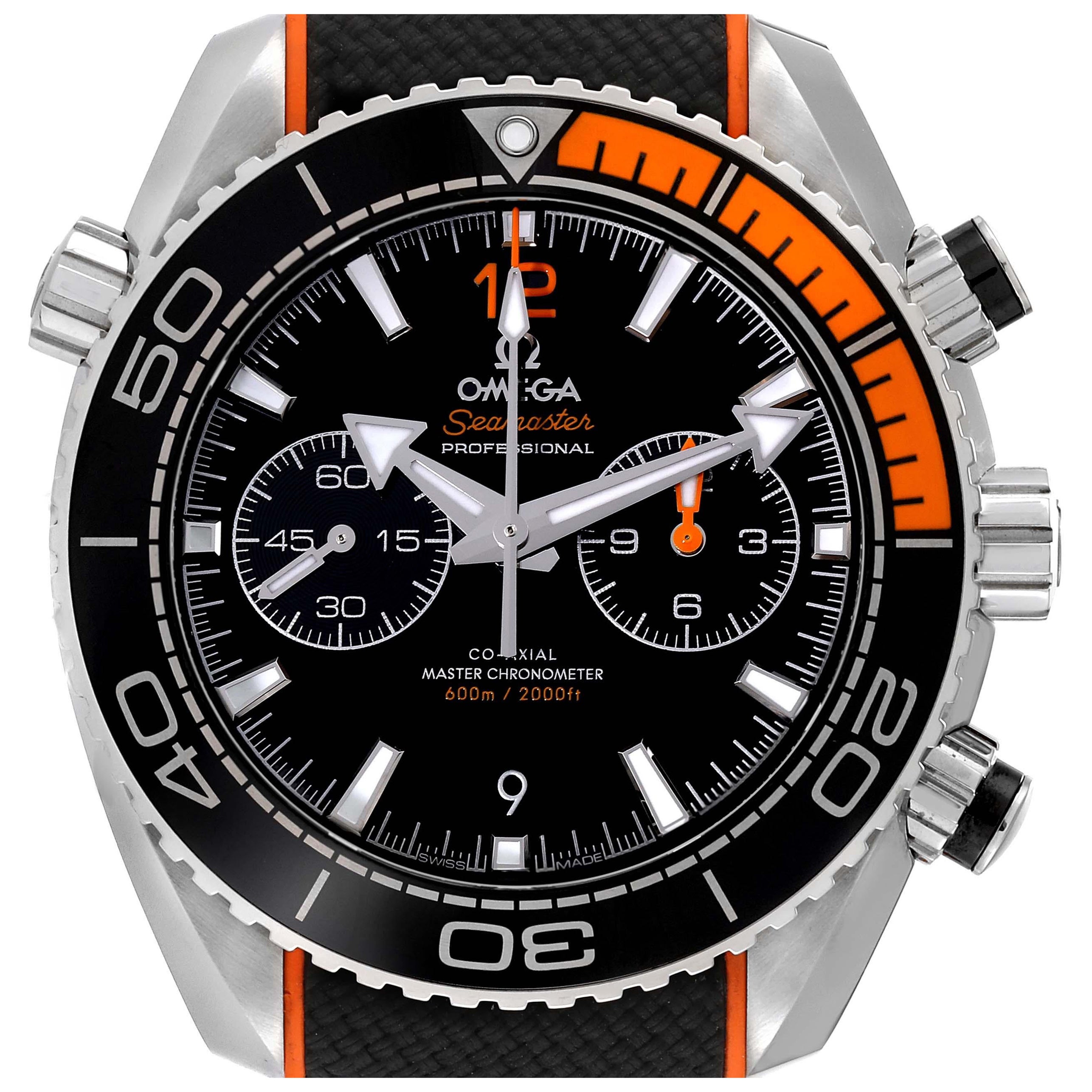 Omega Planet Ocean Chronograph Steel Mens Watch 215.32.46.51.01.001 Box Card For Sale
