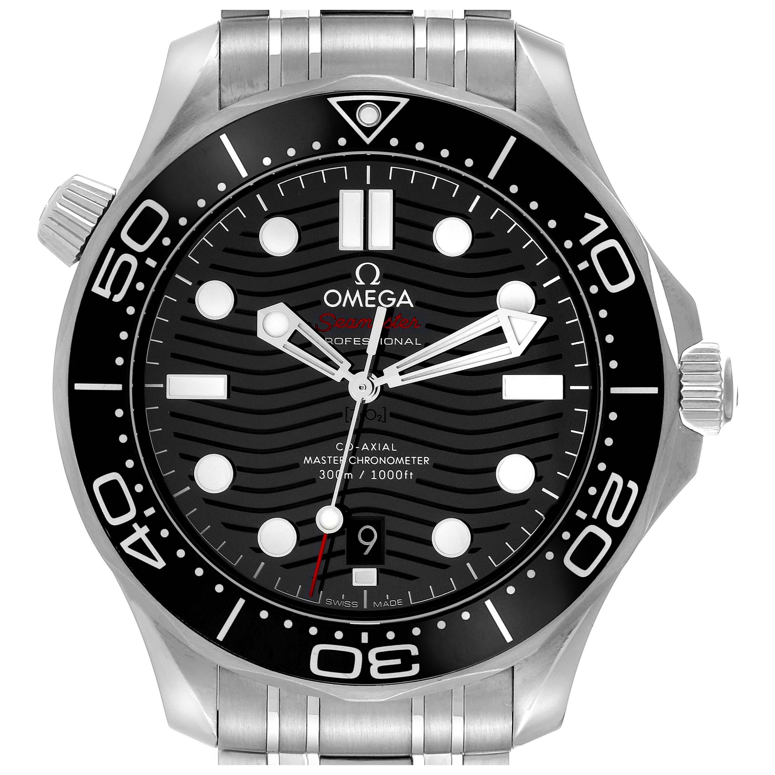 Omega Seamaster Diver 300M Steel Mens Watch 210.30.42.20.01.001 Box Card