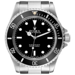 Vintage Rolex Submariner No Date 40mm 2 Liner Steel Mens Watch 14060 Box Papers