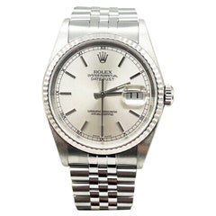 Rolex 16234 Datejust Silver Dial Stainless Steel Jubilee Band
