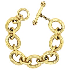 Used Red Carpet Iconic Elizabeth Locke Gold Large Oval Link Toggle Bracelet