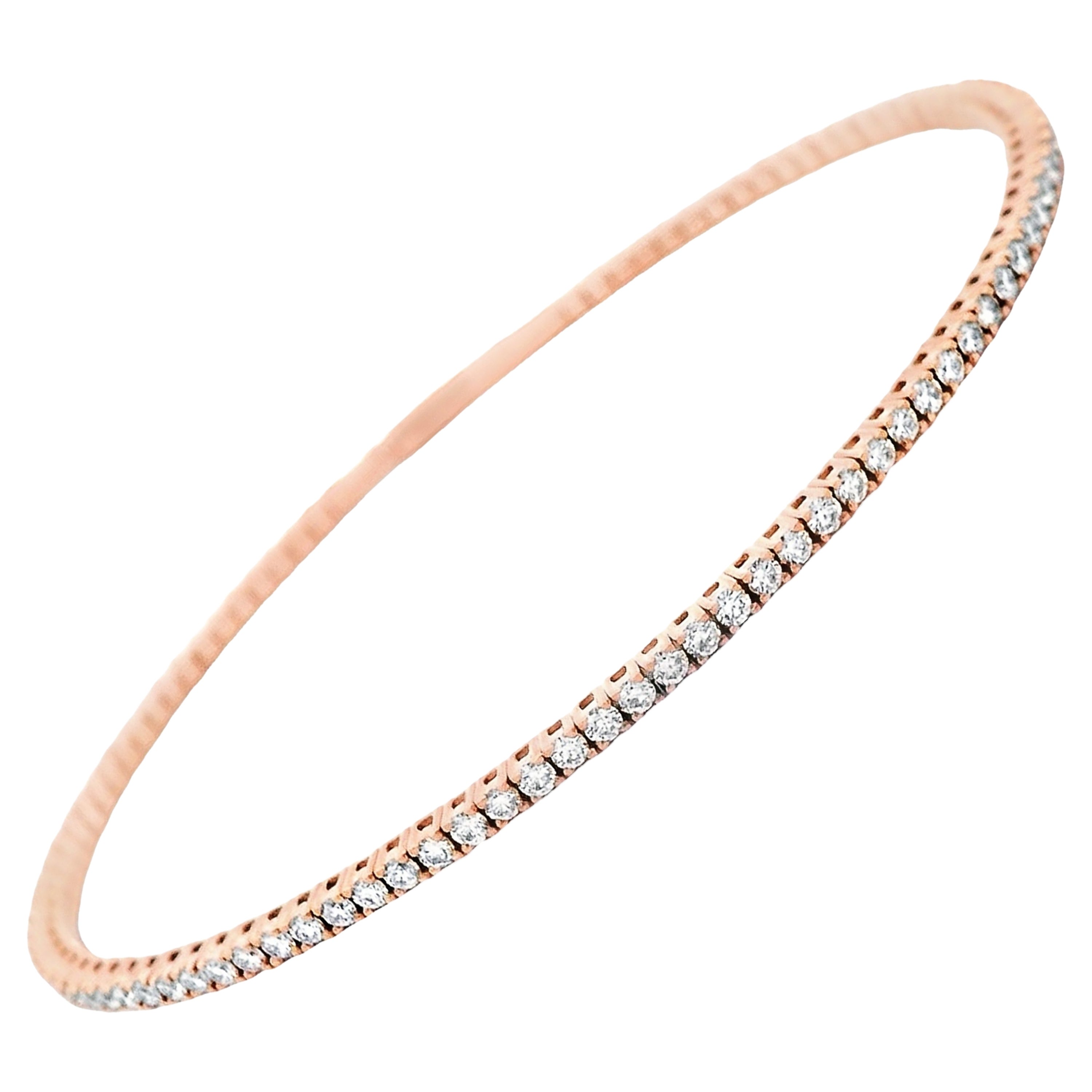 Alexander Beverly Hills Bengalisches Armband 14k Roségold mit 1,47 Karat Diamanten