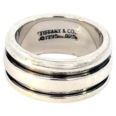 Tiffany & Co Nachlass Atlas Groove Ring Größe 6,5 Silber 9 mm