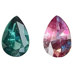  Alexandrite 22/2carats  deep green to pinkish red color change rare gemstone 