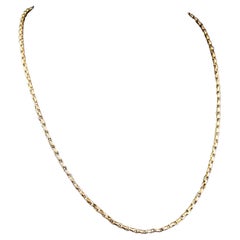 Antique 9k gold belcher link chain necklace 