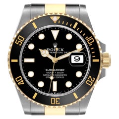 Used Rolex Submariner 41 Steel Yellow Gold Black Dial Mens Watch 126613