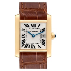 Vintage Cartier Tank Francaise Midsize Yellow Gold Ladies Watch W5001456